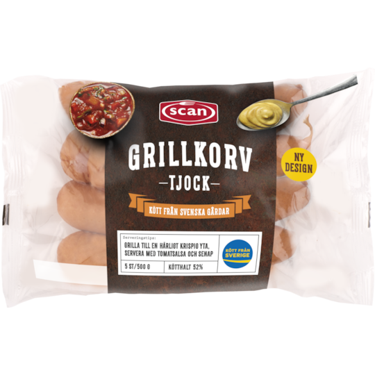 Tjock grillkorv 500g