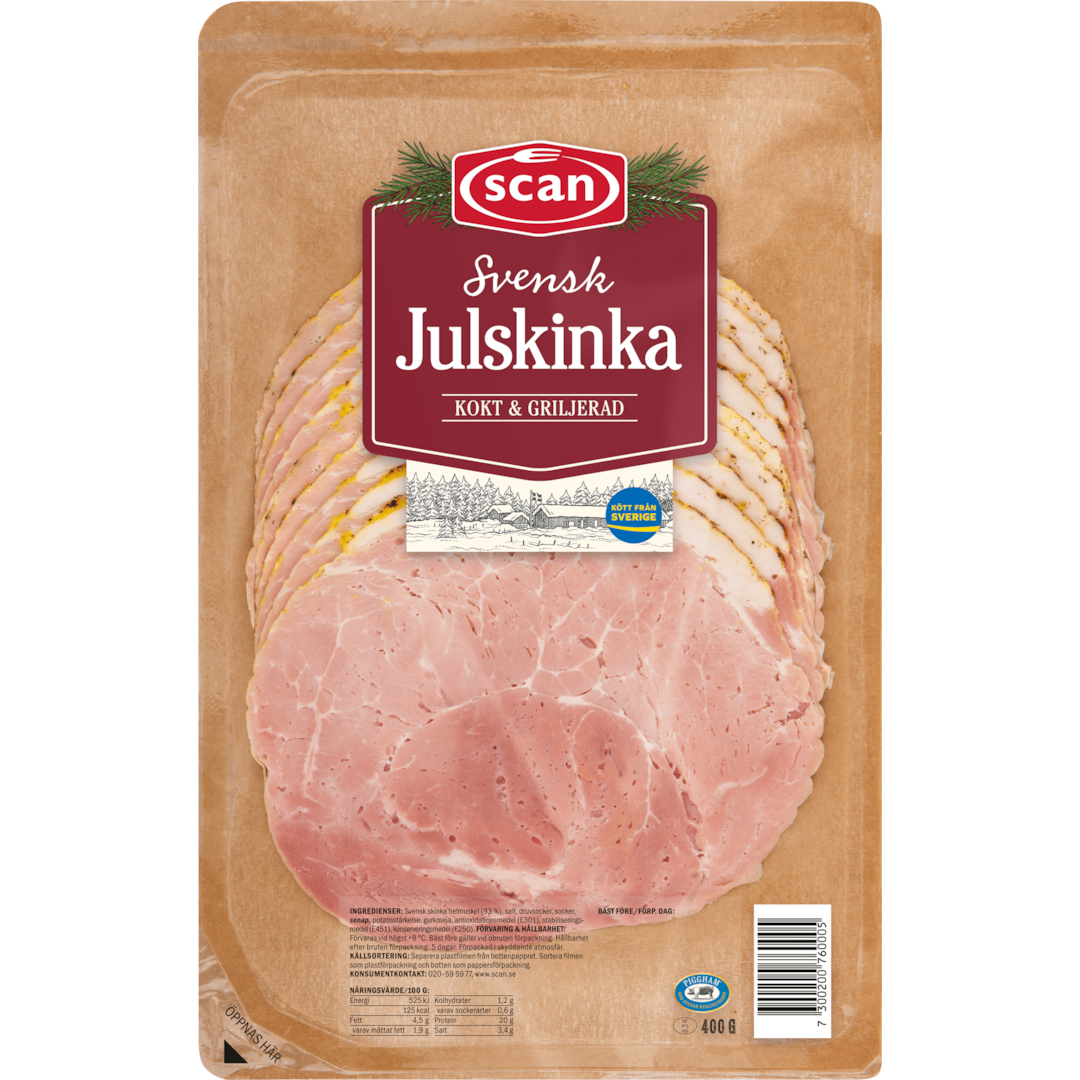 JULSKINKA SKIVAD 400G