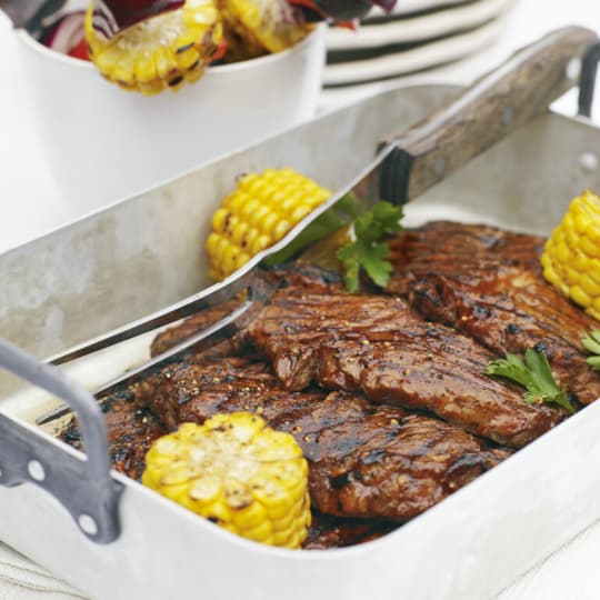 BBQ-marinerad Entrecote med kreolspett