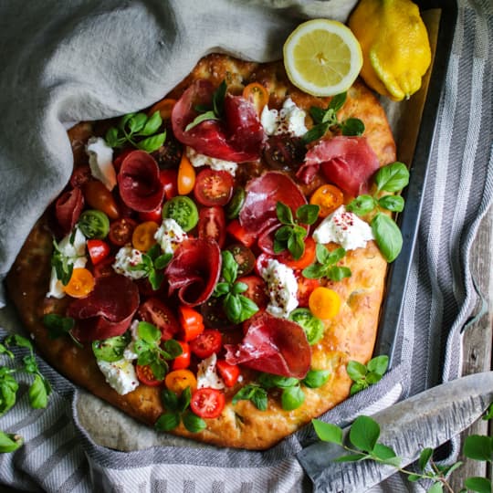 Focaccia med Bresaola