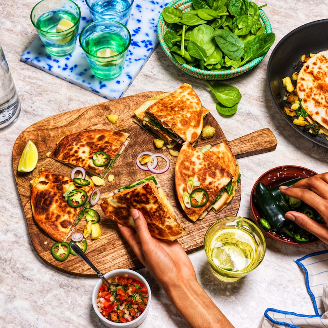 Quesadilla med Mamma Scans köttbullar i skivor