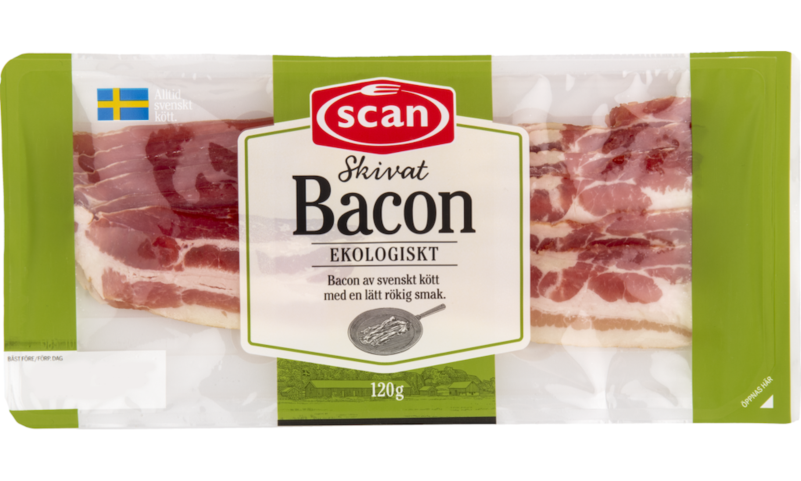 676836 SCAN BACON EKOLOGISKT 120G OVAN