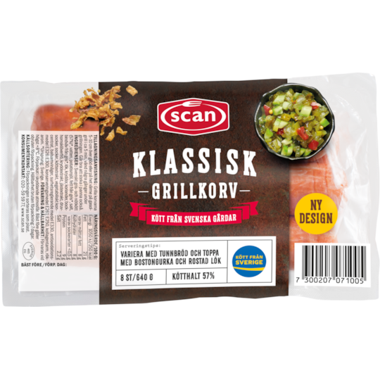 Klassisk grillkorv 640g