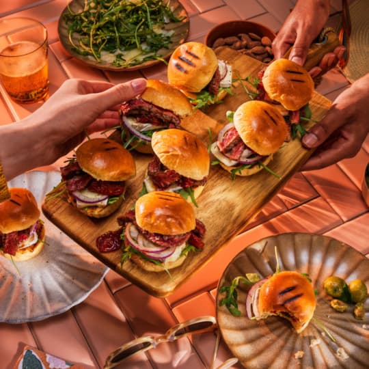 Lyxiga sliders med Entrecote och brie