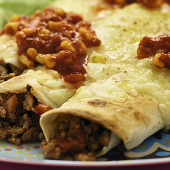 Burrito på nötfärs