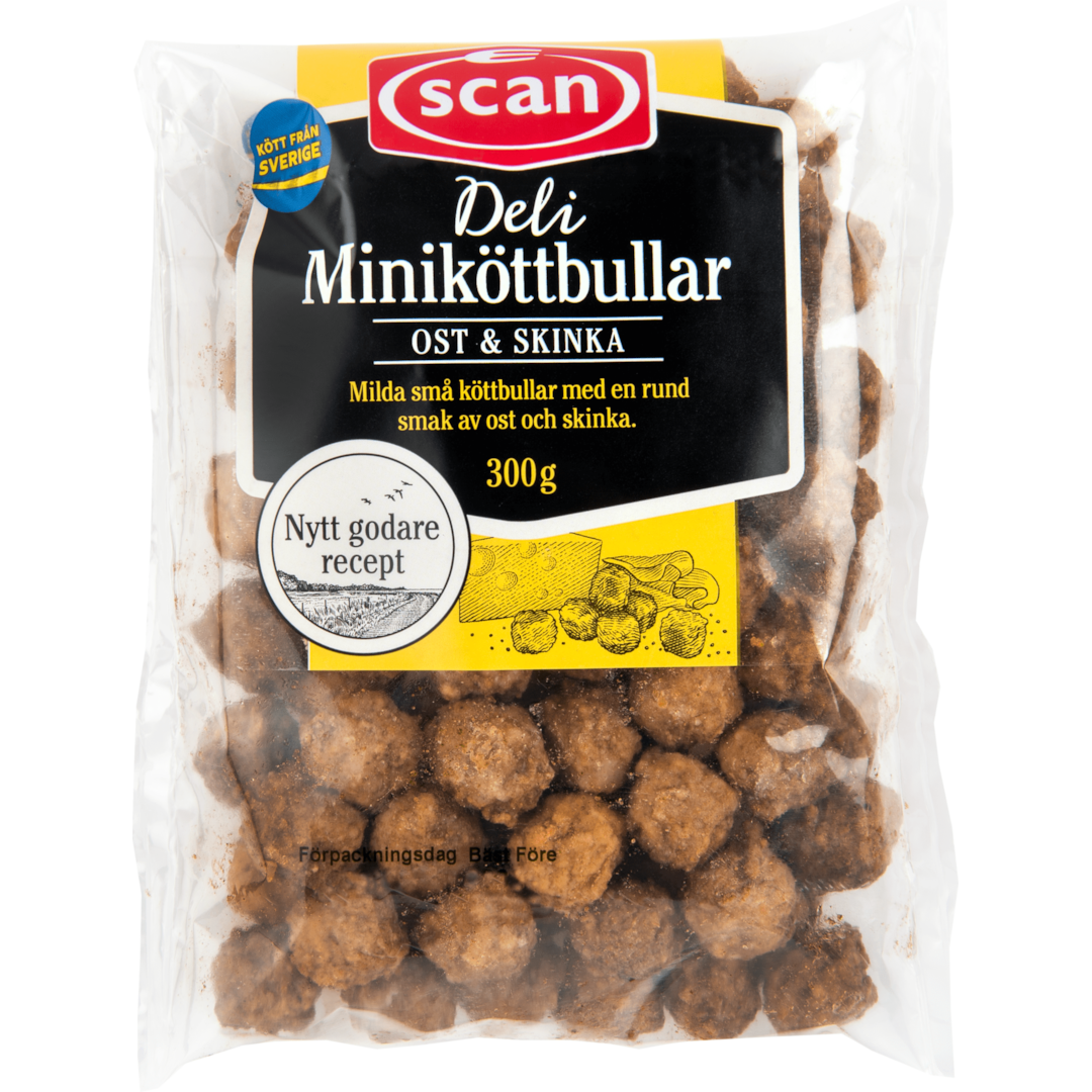 Miniköttbullar Ost & Skinka 300g